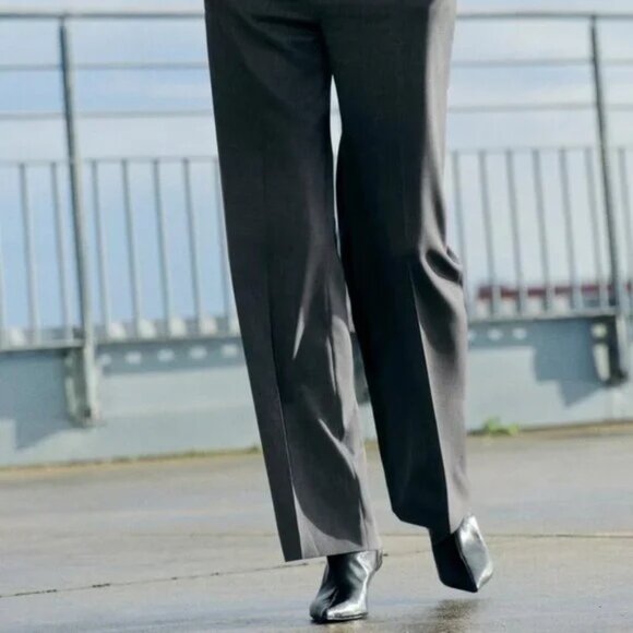 ZARA STRAIGHT LEG MID WAIST PANTS - Picture 3 of 6